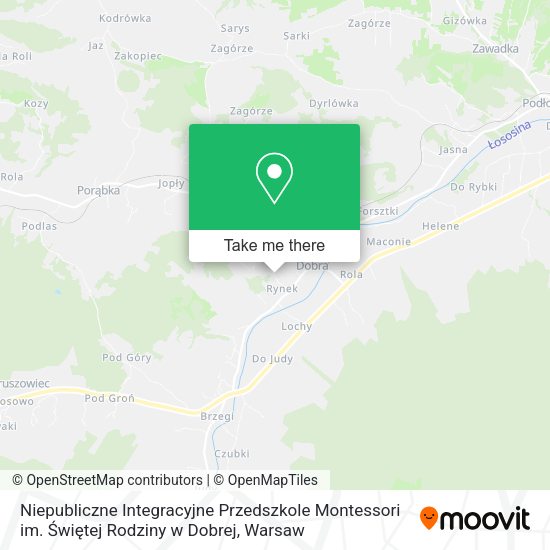 Niepubliczne Integracyjne Przedszkole Montessori im. Świętej Rodziny w Dobrej map