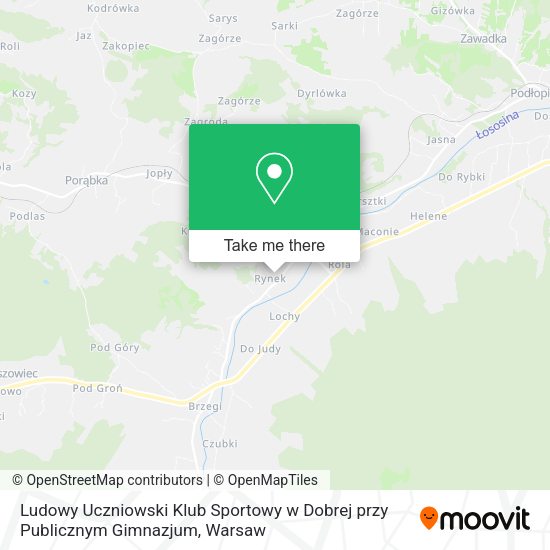 Ludowy Uczniowski Klub Sportowy w Dobrej przy Publicznym Gimnazjum map