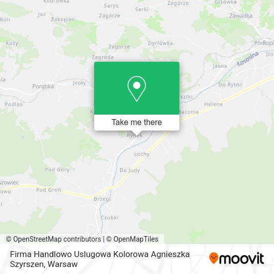 Firma Handlowo Uslugowa Kolorowa Agnieszka Szyrszen map