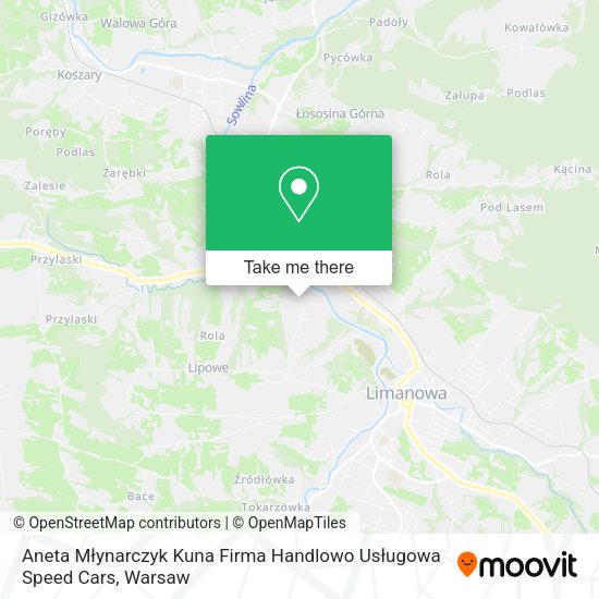 Aneta Młynarczyk Kuna Firma Handlowo Usługowa Speed Cars map