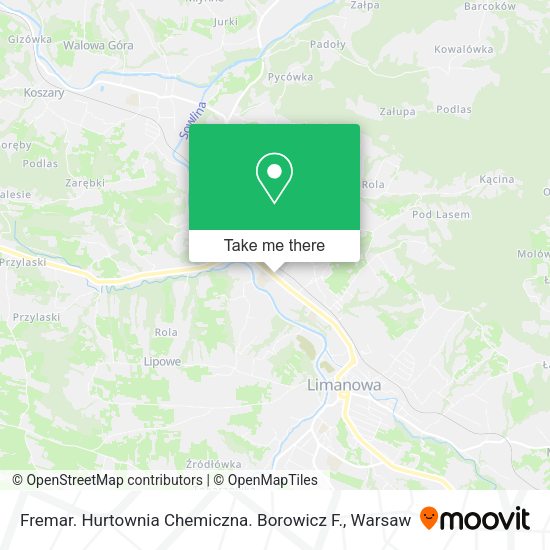 Fremar. Hurtownia Chemiczna. Borowicz F. map