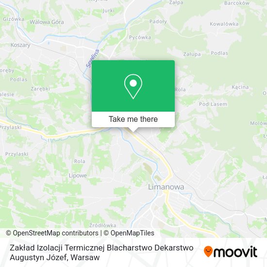 Zakład Izolacji Termicznej Blacharstwo Dekarstwo Augustyn Józef map