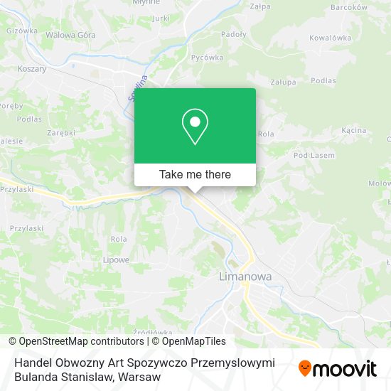 Handel Obwozny Art Spozywczo Przemyslowymi Bulanda Stanislaw map