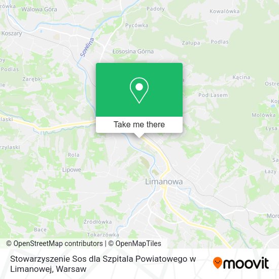 Stowarzyszenie Sos dla Szpitala Powiatowego w Limanowej map