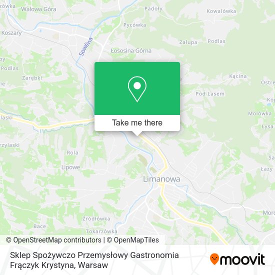 Sklep Spożywczo Przemysłowy Gastronomia Frączyk Krystyna map