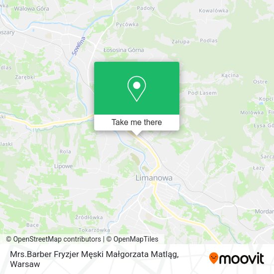 Mrs.Barber Fryzjer Męski Małgorzata Matląg map