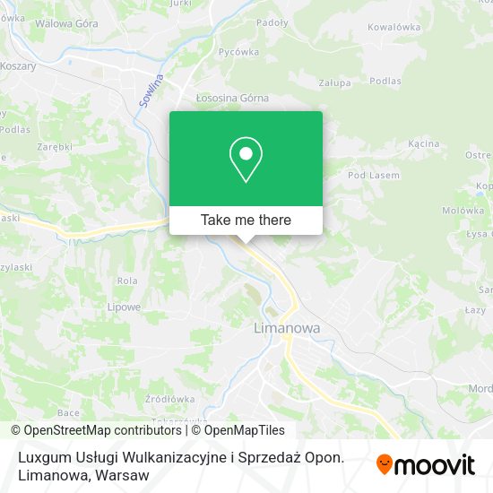 Luxgum Usługi Wulkanizacyjne i Sprzedaż Opon. Limanowa map