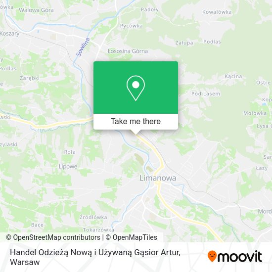 Handel Odzieżą Nową i Używaną Gąsior Artur map