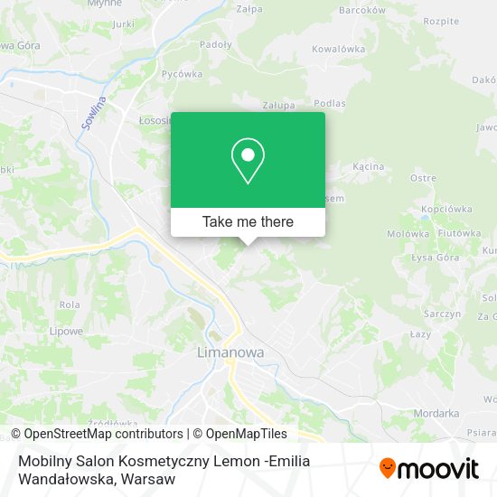 Mobilny Salon Kosmetyczny Lemon -Emilia Wandałowska map