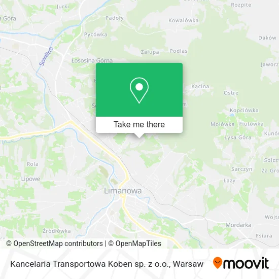 Карта Kancelaria Transportowa Koben sp. z o.o.