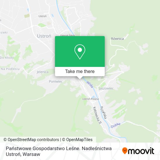 Państwowe Gospodarstwo Leśne. Nadleśnictwa Ustroń map