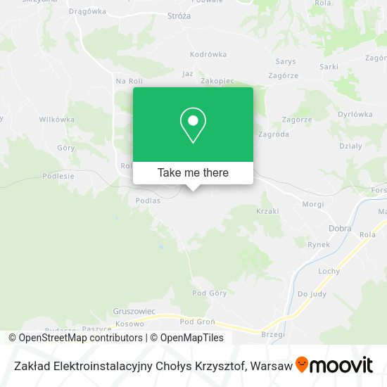 Zakład Elektroinstalacyjny Chołys Krzysztof map