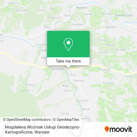 Карта Magdalena Woźniak Usługi Geodezyjno-Kartograficzne