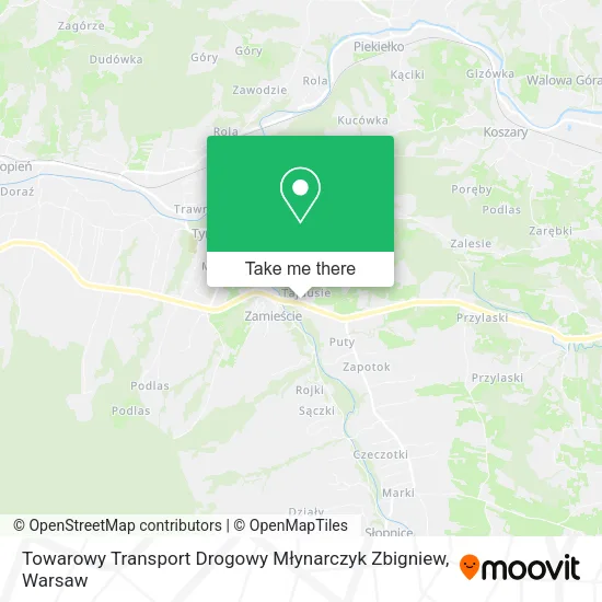 Карта Towarowy Transport Drogowy Młynarczyk Zbigniew