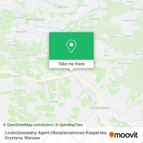 Licencjonowany Agent Ubezpieczeniowy Kasperska Krystyna map