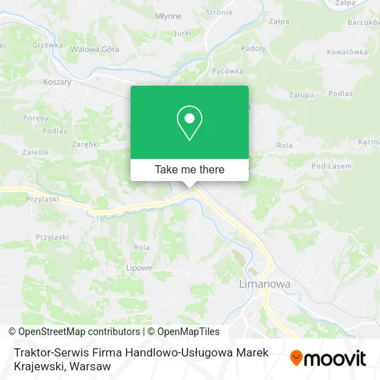 Карта Traktor-Serwis Firma Handlowo-Usługowa Marek Krajewski