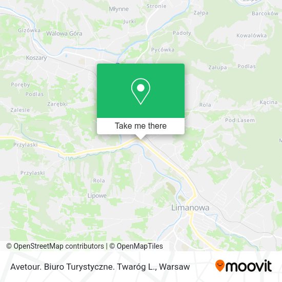 Avetour. Biuro Turystyczne. Twaróg L. map