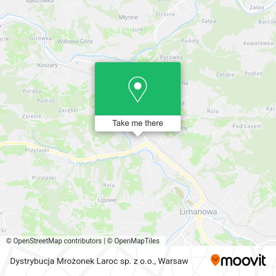 Dystrybucja Mrożonek Laroc sp. z o.o. map