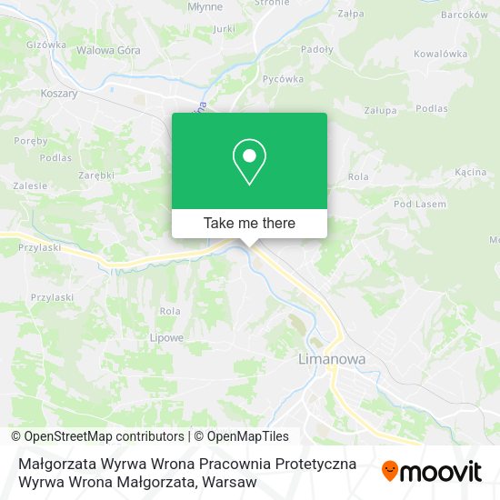 Małgorzata Wyrwa Wrona Pracownia Protetyczna Wyrwa Wrona Małgorzata map