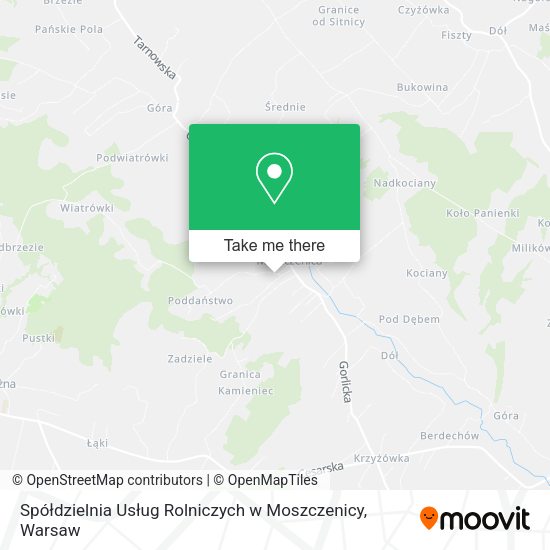 Spółdzielnia Usług Rolniczych w Moszczenicy map