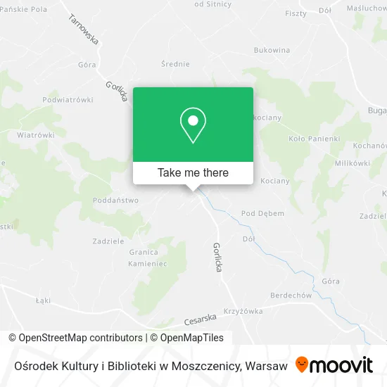 Карта Ośrodek Kultury i Biblioteki w Moszczenicy