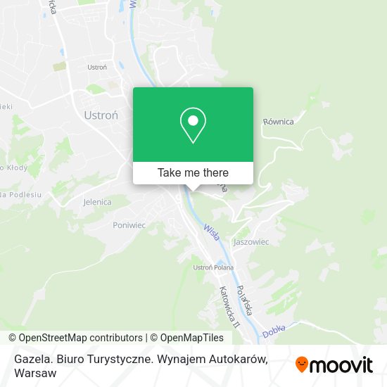 Gazela. Biuro Turystyczne. Wynajem Autokarów map