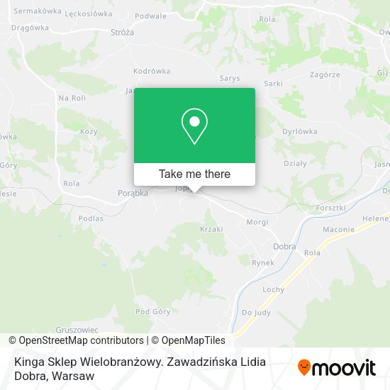 Kinga Sklep Wielobranżowy. Zawadzińska Lidia Dobra map