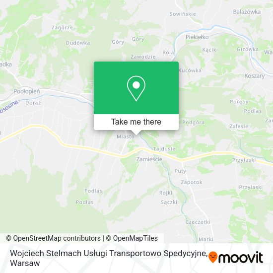 Wojciech Stelmach Usługi Transportowo Spedycyjne map