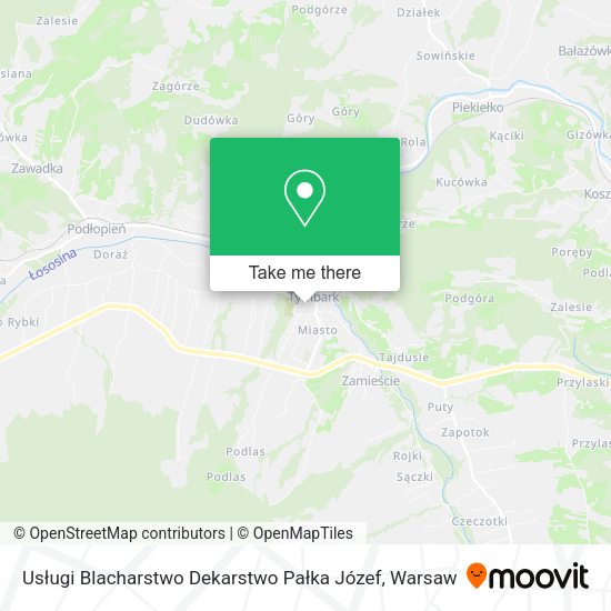 Usługi Blacharstwo Dekarstwo Pałka Józef map