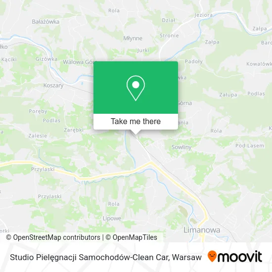 Карта Studio Pielęgnacji Samochodów-Clean Car