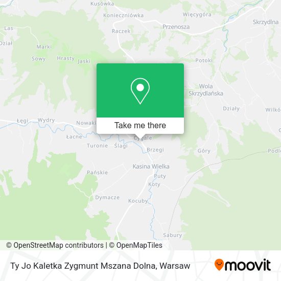 Ty Jo Kaletka Zygmunt Mszana Dolna map