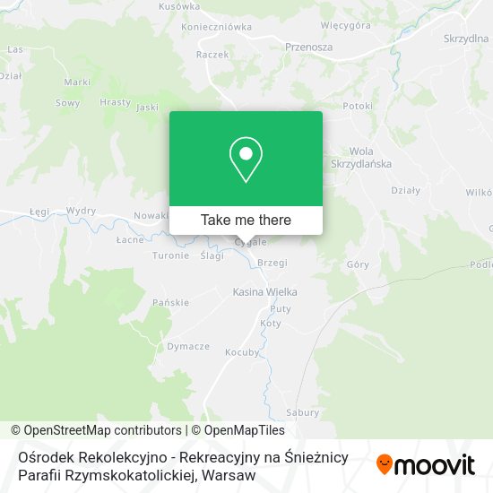 Ośrodek Rekolekcyjno - Rekreacyjny na Śnieżnicy Parafii Rzymskokatolickiej map