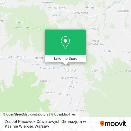 Zespół Placówek Oświatowych Gimnazjum w Kasinie Wielkiej map