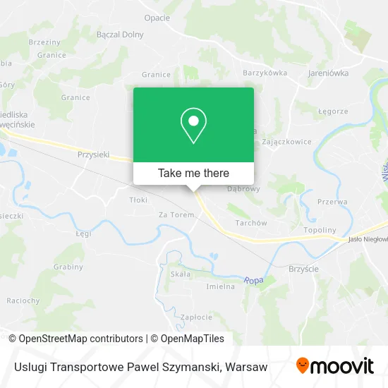 Карта Uslugi Transportowe Pawel Szymanski
