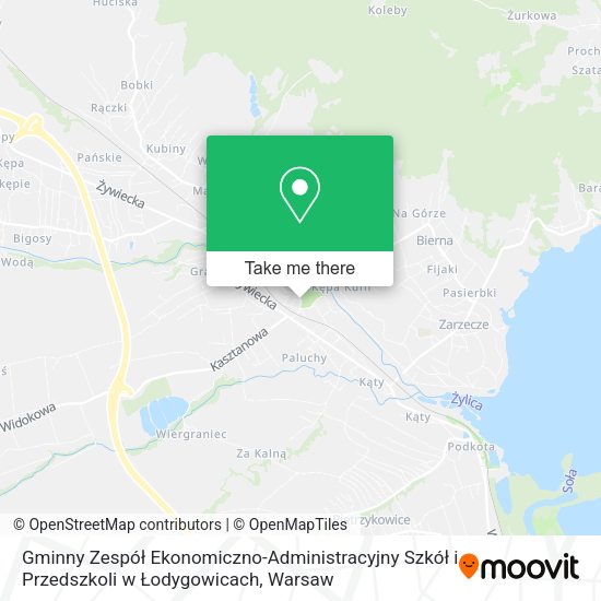 Gminny Zespół Ekonomiczno-Administracyjny Szkół i Przedszkoli w Łodygowicach map