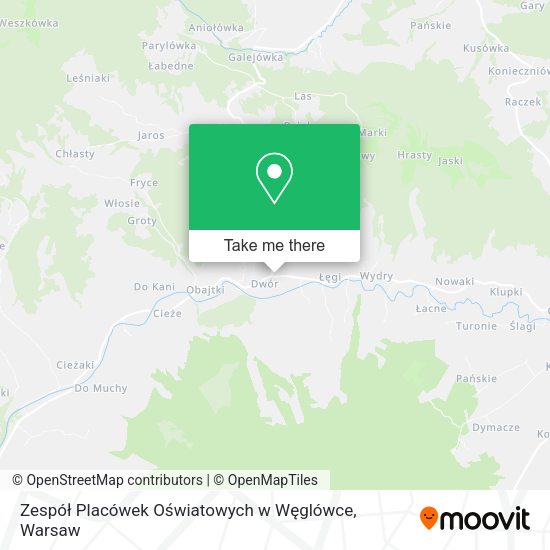 Zespół Placówek Oświatowych w Węglówce map