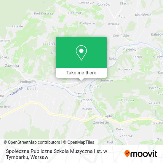 Społeczna Publiczna Szkoła Muzyczna I st. w Tymbarku map