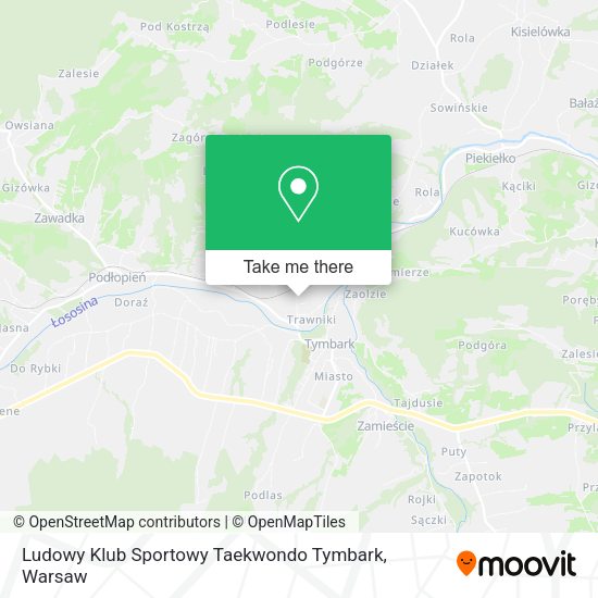 Ludowy Klub Sportowy Taekwondo Tymbark map