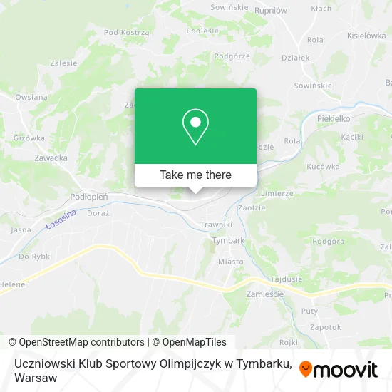 Uczniowski Klub Sportowy Olimpijczyk w Tymbarku map