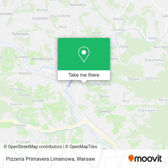 Pizzeria Primavera Limanowa map