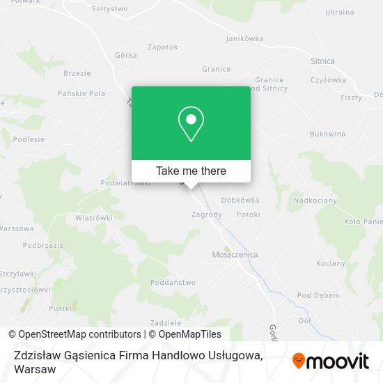 Zdzisław Gąsienica Firma Handlowo Usługowa map