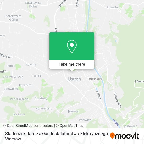 Sładeczek Jan. Zakład Instalatorstwa Elektrycznego map