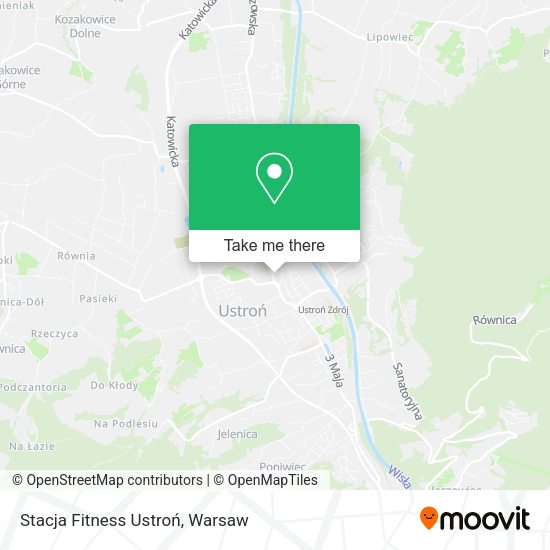 Stacja Fitness Ustroń map