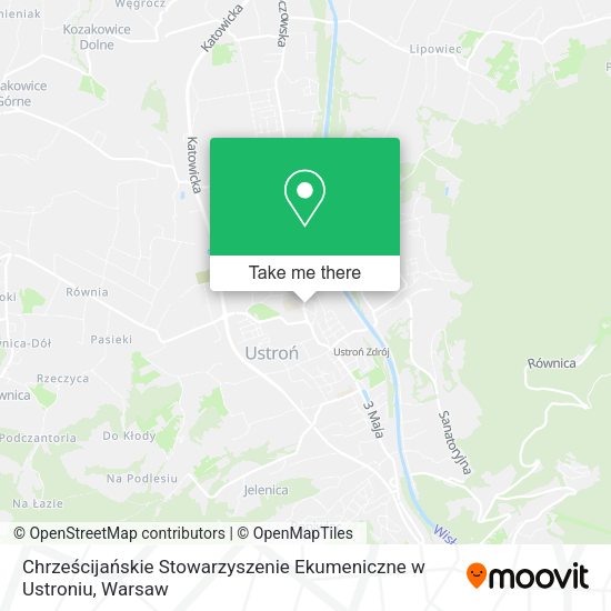 Chrześcijańskie Stowarzyszenie Ekumeniczne w Ustroniu map