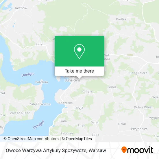 Карта Owoce Warzywa Artykuly Spozywcze