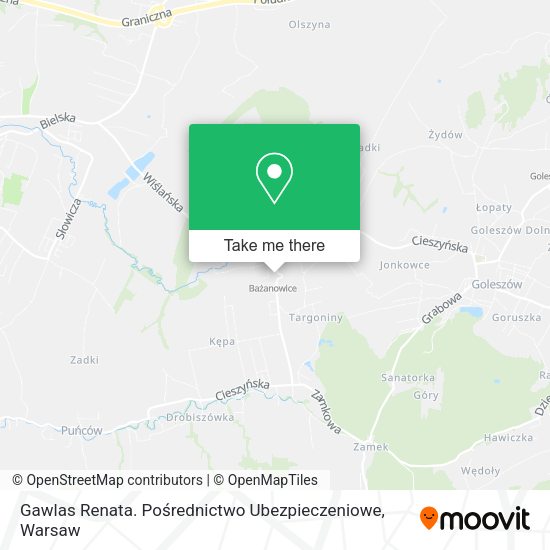 Gawlas Renata. Pośrednictwo Ubezpieczeniowe map