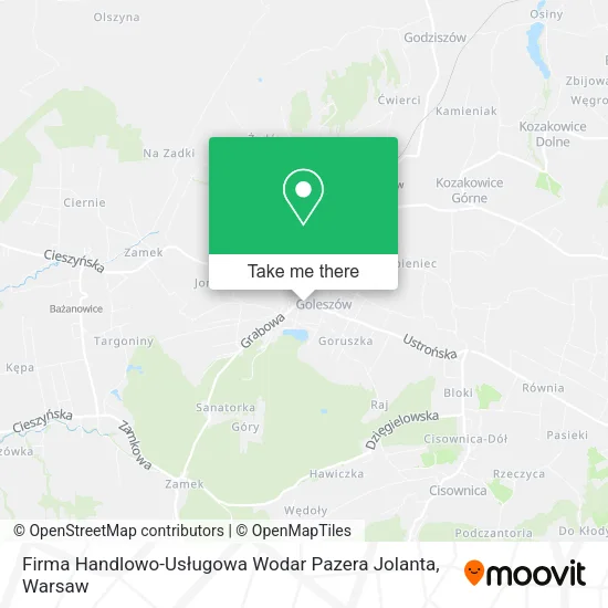 Карта Firma Handlowo-Usługowa Wodar Pazera Jolanta