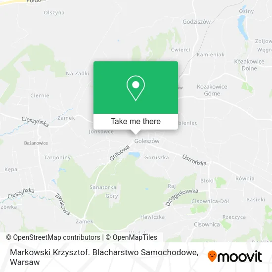 Карта Markowski Krzysztof. Blacharstwo Samochodowe
