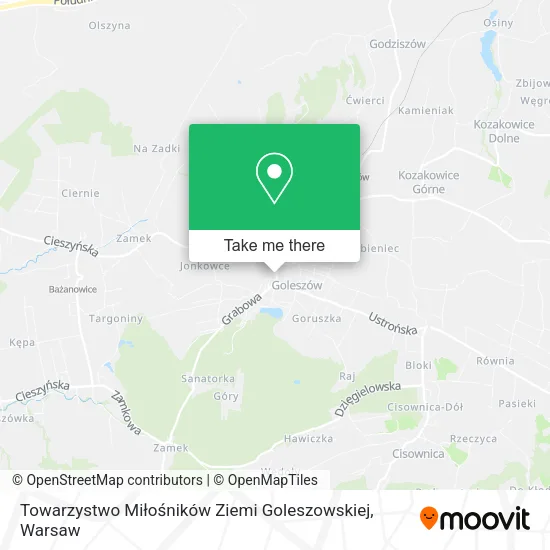 Карта Towarzystwo Miłośników Ziemi Goleszowskiej