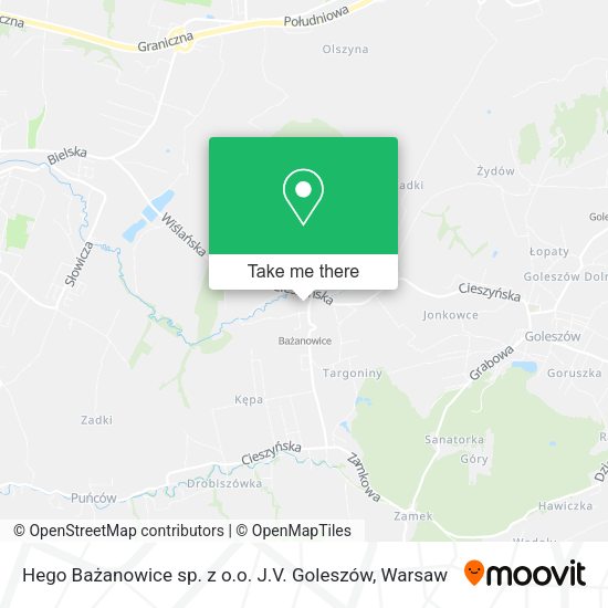 Hego Bażanowice sp. z o.o. J.V. Goleszów map